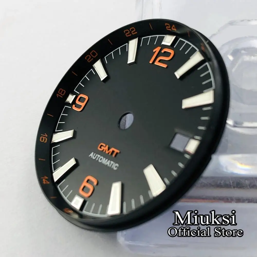 Miuksi 31mm luminous sterile watch dial fit ETA 2836/2824,Miyota 8205/8215/821A/82series,Mingzhu DG2813/3804 PT5000 movement