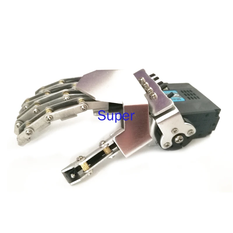 Single Servo Movable Mini Metal Claw Humanoid Robot Finger DIY Accessories 5-finger Linkage Manipulator