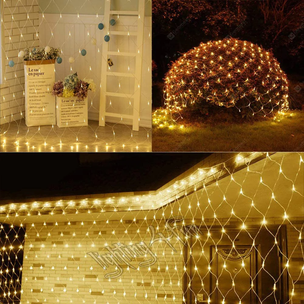 3x2M LED dize Net ışık bağlanabilir perde örgü ışık su geçirmez düğün parti dekorasyon için bahçe noel işık aydınlatma