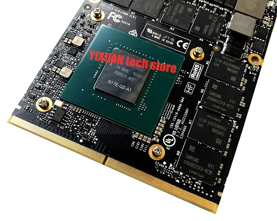 gtx1070m N17E-G2-A1 for nVidia GTX1070M 8GB DDR5 Graphic GPU Card