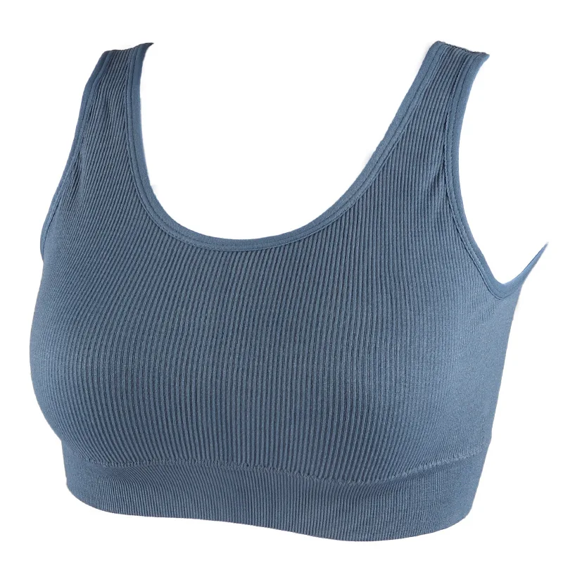 Women Tank Crop Top Seamless Sport Camisole Underwear Push Up Bra Sports Sleeveless Tops 2020