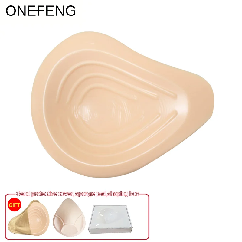 

ONEFENG QVS Light Depressed Breast Surgery Silicone Breast Fake Chest Light Weight Breathable Armpit Resection Make Up