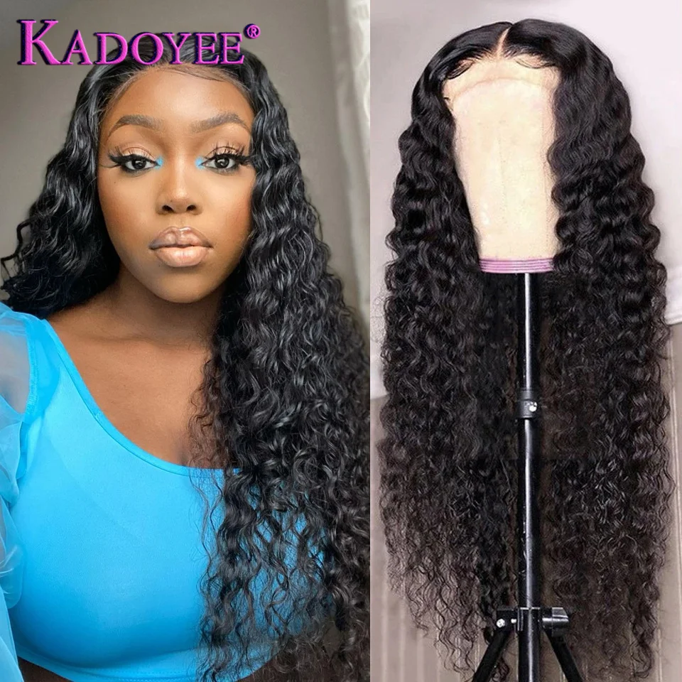 

Kinky Curly Human Hair Wigs Brazilian 13x4 Lace Frontal Wigs With Baby Hair Pre Plucked Remy Hair Deep Curly Lace Front Wig 250%