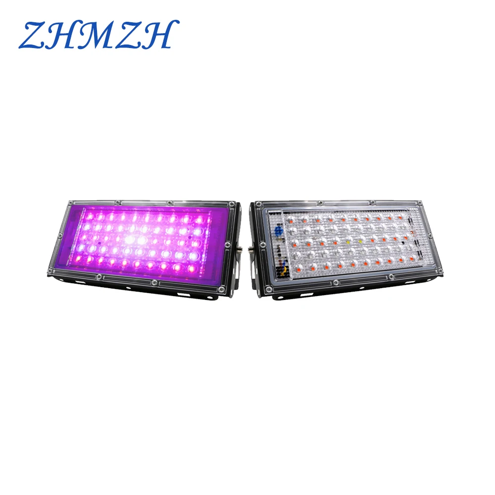 

ZHMZH LED Plant Growth Flood Light Phyto Lamps For Plants Hydroponics Greenhouse Growing Lights Full Spectrum 50W AC220V