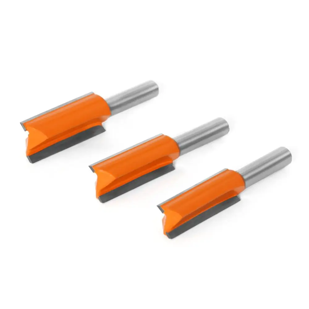 8mm Shank Double Flute Straight Bit Milling Cutter Wood Cutters Tungsten Carbide Router Bit Woodwork Tools