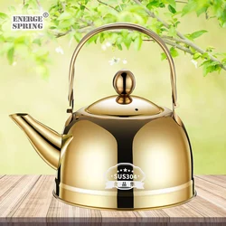 304 Stainless Steel teapot with filter, Large capacity boiling water kettle for Restaurant, Household boiling tea pot, 2.4L
