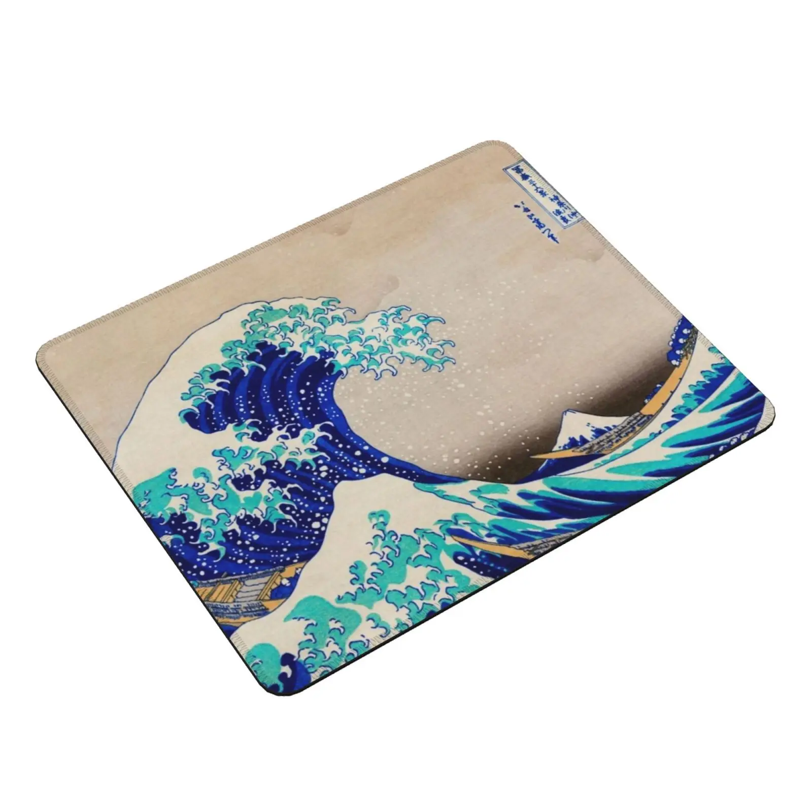 Extreme Waves Mouse Pad DIY Print Extreme Waves Sea Ocean Fisherman Water Hokusai Japanese Ukyio E Style