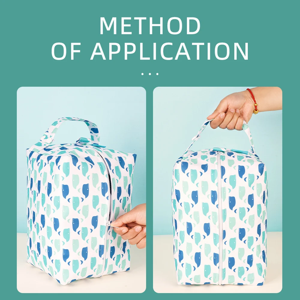 Happyflute Baby Cloth Diaper Bag Waterproof Washable Reusable Wetbag Fashion Diaper Pods Can Hold 5-10Pieces AIO Diapers
