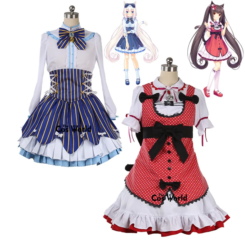 NEKOPARA OVA Nekomimi Paradise Chocola Vanilla Lolita Dress Uniform Outfit Games Cosplay Costumes