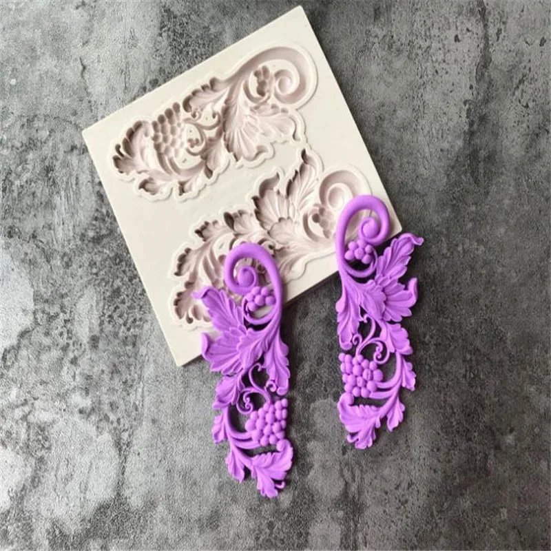 DIY Sugar craft Cake Vintage Relief Border Silicone Mold Fondant Molds Cake Decorating Tools Gum paste Sugarcraft Mould