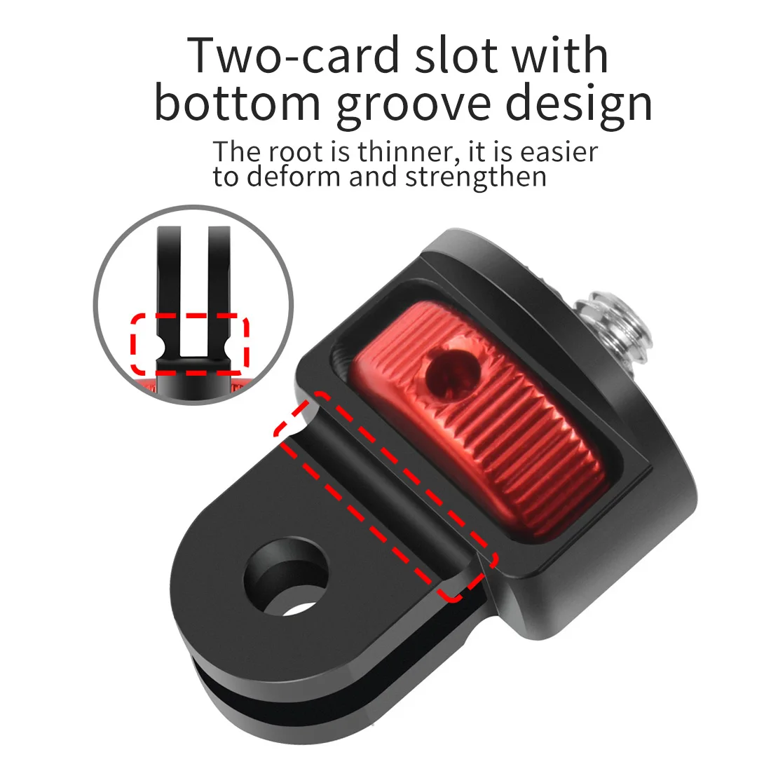 Universal 1/4 Schraube Konverter Halterung Mini Stativ Adapter 360 Schwenkbar mit M5 Rändelschraube für Gopro Hero Insta360 DJI Action Kamera – Detail 11