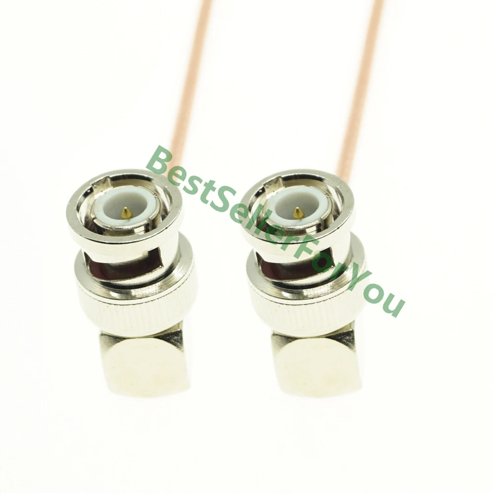 BNC male right angle to BNC male Right angle 90 degree 50ohm pigtail jumper RF RG316 cable