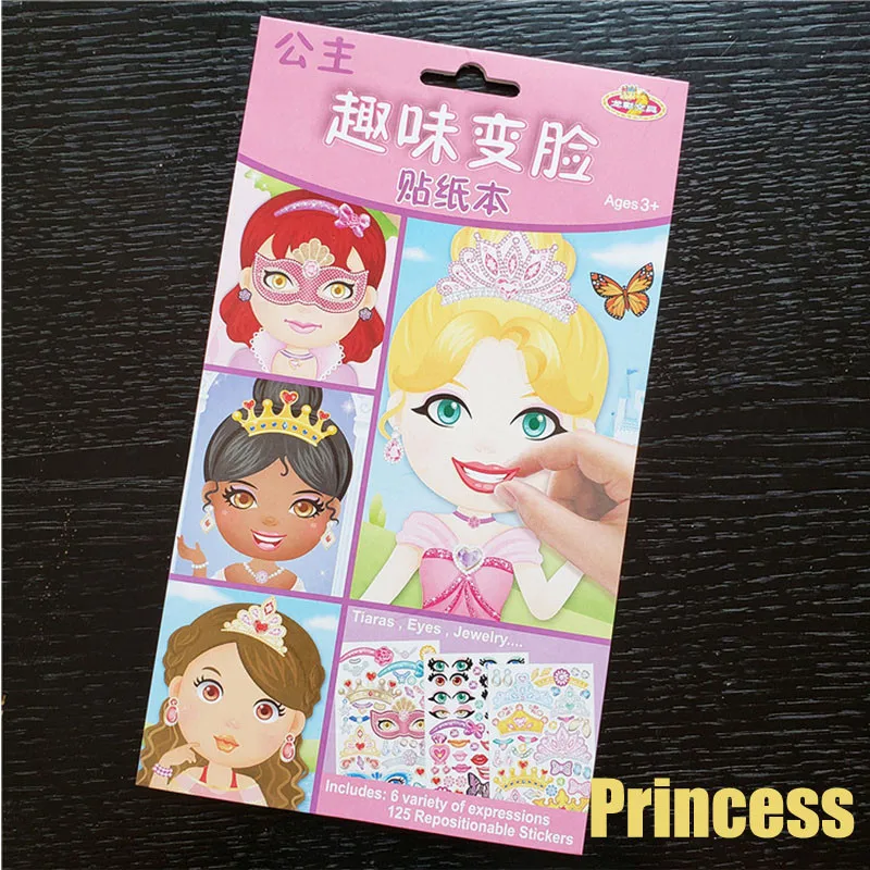 Children Kids New DIY Stickers Toys Cute Cartoon Princess Animals Dinosaur Unicorn Puzzle Sticker Games for Early Education Gift