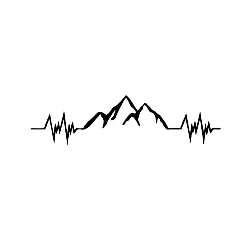 

18cmx5cm Mountain Heartbeat Decal Adventure Wanderlust Vinyl Sticker Car Window Decor Explore Laptop Decals
