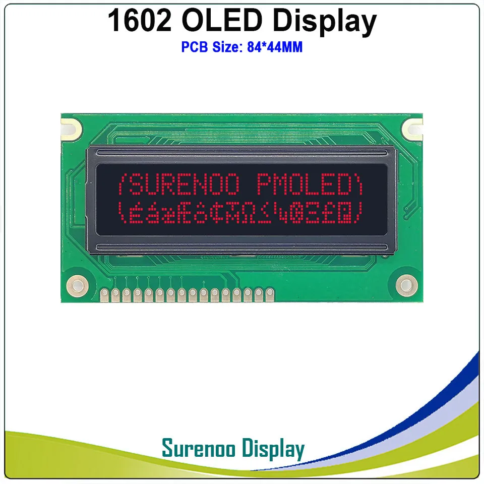 Véritable écran OLED, 84x44MM, PCB, Compatible avec 1602, 162, Module LCD 16x2 caractères, écran LCM intégré WS0010
