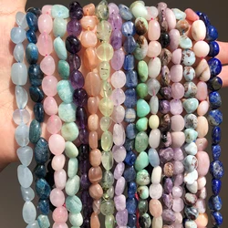 Natural Stone Beads 8-10mm Irregular Citrines Amethysts Apatite Opal Loose Gems Beads for Jewelry Making Bulk DIY Bracelet 15''