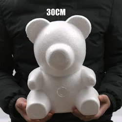 1pcs 15cm-30cm Various Sizes Foam Rose Bear Mold DIY For Gift Polystyrene Styrofoam Foam Ball Artificial Rose Flowers BeaR