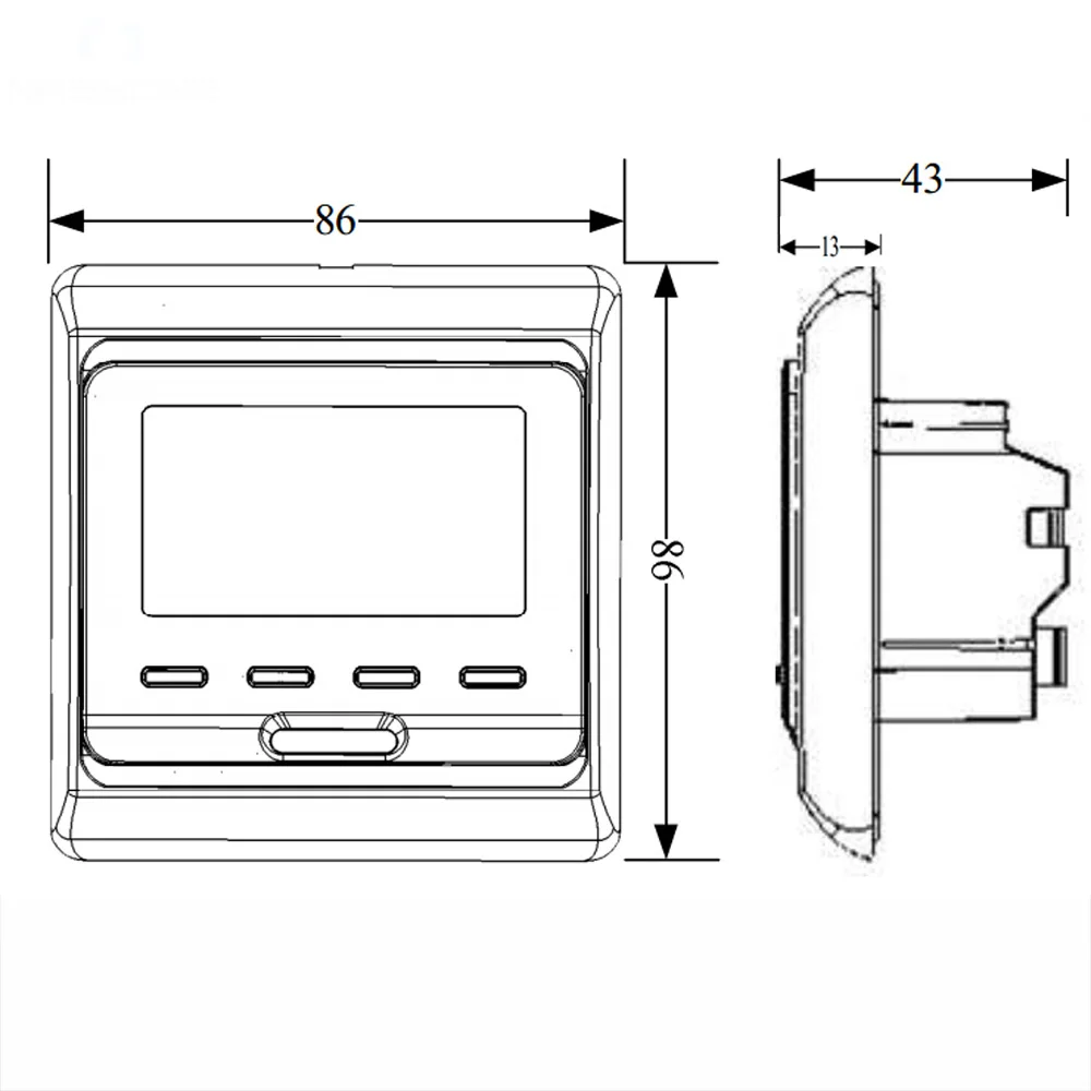 Nirvone-termostato de aquecimento 220 v com sensor, controlador de temperatura para sala, piso quente, para caldeira a gás, termorregulador