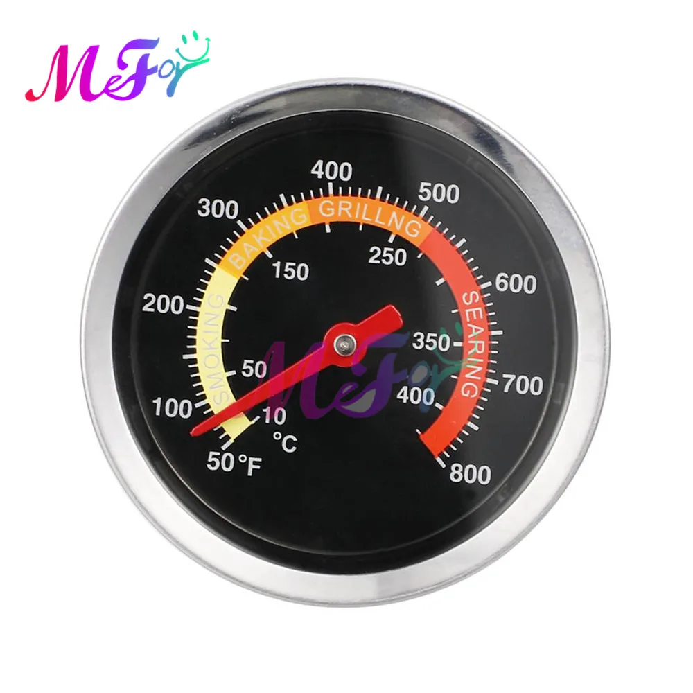 -10~450 Degrees Celsius Stainless Steel BBQ Smoker Grill Thermometer for Kitchen Home Baking Household Cooking Temperature Gauge