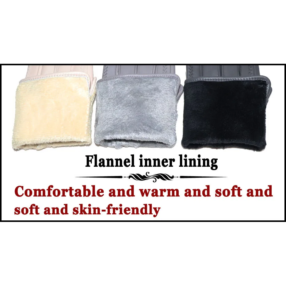 Genuine Sheepskin Gloves Women\'s Winter Warm Thickened Thin Touch Screen Leather Gloves Outdoor Riding High-end Fashion New 2024
