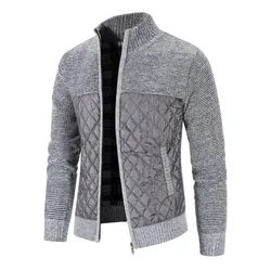 2026 New Autumn Winter Jacket Men Warm Cashmere Casual Wool Zipper Slim Fit Fleece Jacket Men Coat Dress Knitwear Male Coats