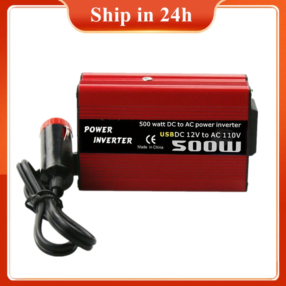 좋은 브랜드 500W DC-AC 전원 변환기 DC 12V-110V 220V AC 자동차 인버터 듀얼 USB 자동차 어댑터와 자동 변압기