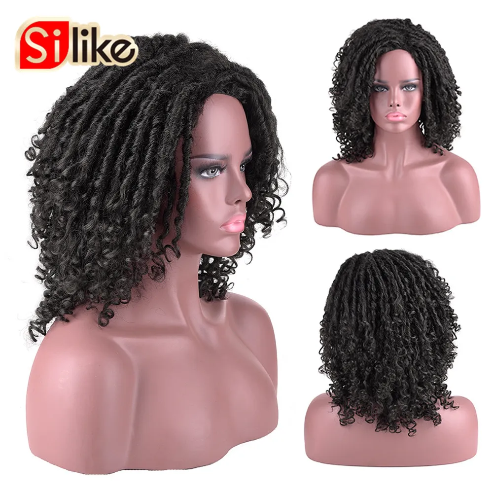 

Silike Soft Dreadlock Wig 14 Inch Synthetic Goddess Faux Locs Braids Wigs Crochet Twist Hair Wigs For Black Women