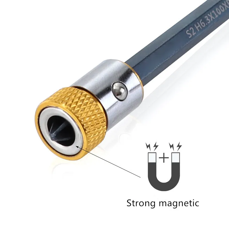 ด้วยแหวนแม่เหล็ก1/4 "โลหะไขควงแม่เหล็ก Universal แม่เหล็กแหวนเหล็กแขน
