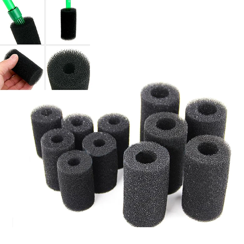 5 Pcs Sponge Aquarium Filter Protector Cover For Fish Tank Inlet Pond Black Foam Filter accessories