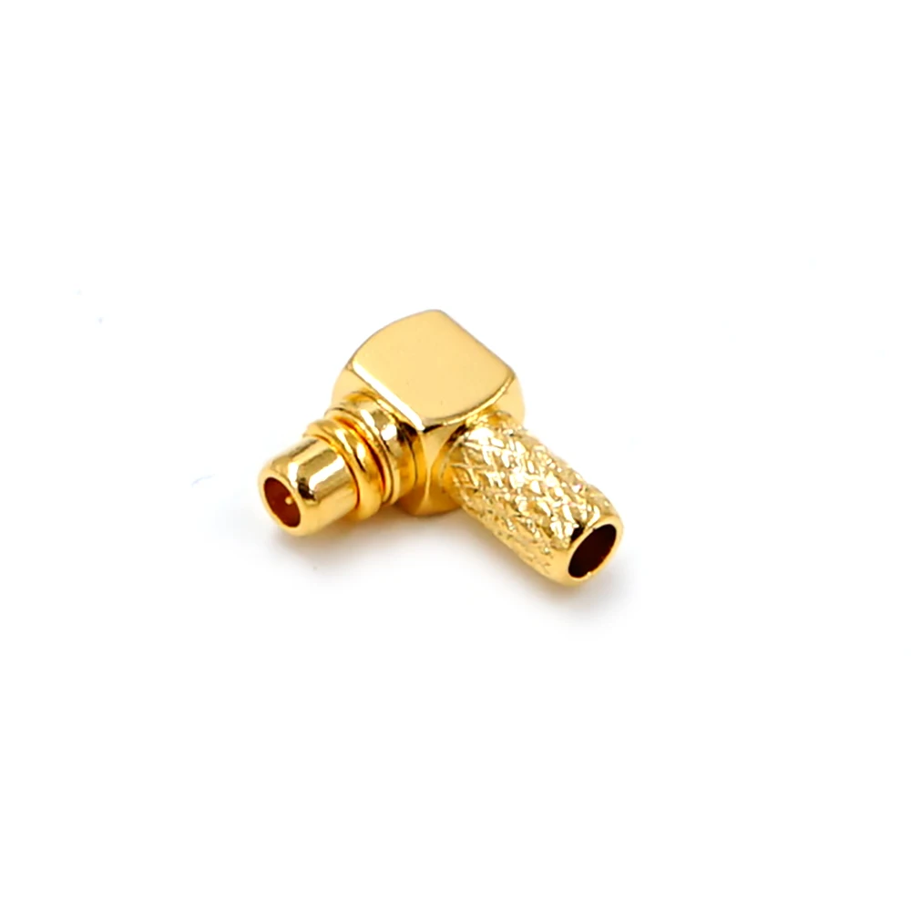 10PCS MMCX Male Right Angle Plug Crimp RG174 RG178 RG179 RG316 LMR100 Cables RF Connector