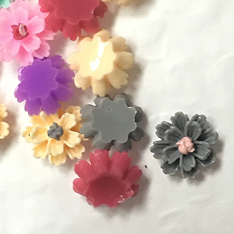 

100 шт., разноцветные кабошоны для украшения скрапбукинга