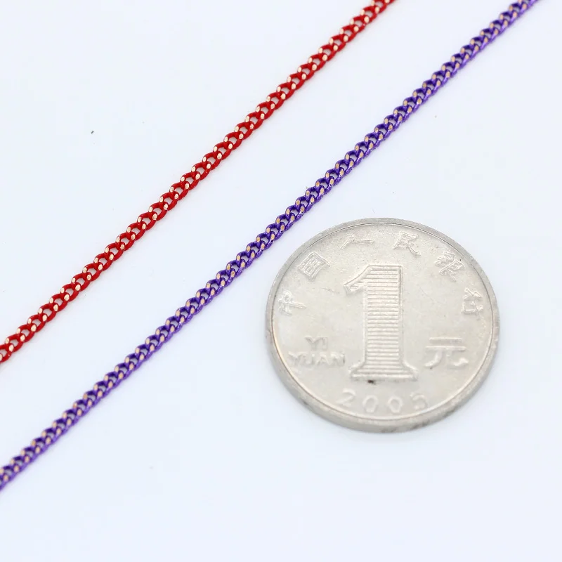 10 Meters 2mm Colors Copper Cable Closed Link Chain Craft DIY Sexy Punk Earring Necklace Jewellery Making Chain Findings Gifts
