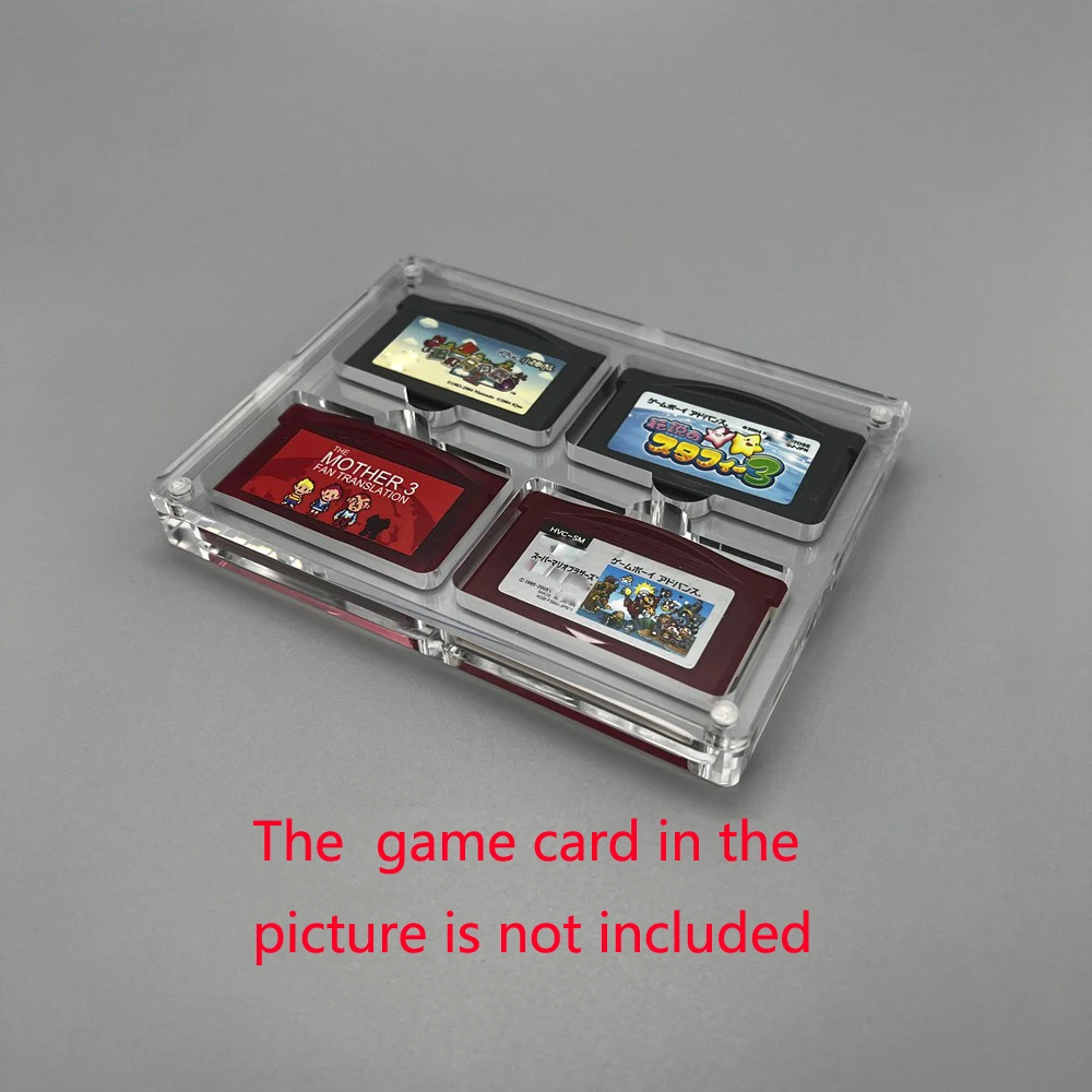 

10PCS High quality Storage box For GBA game card box Magnetic cover high transparent acrylic game display box