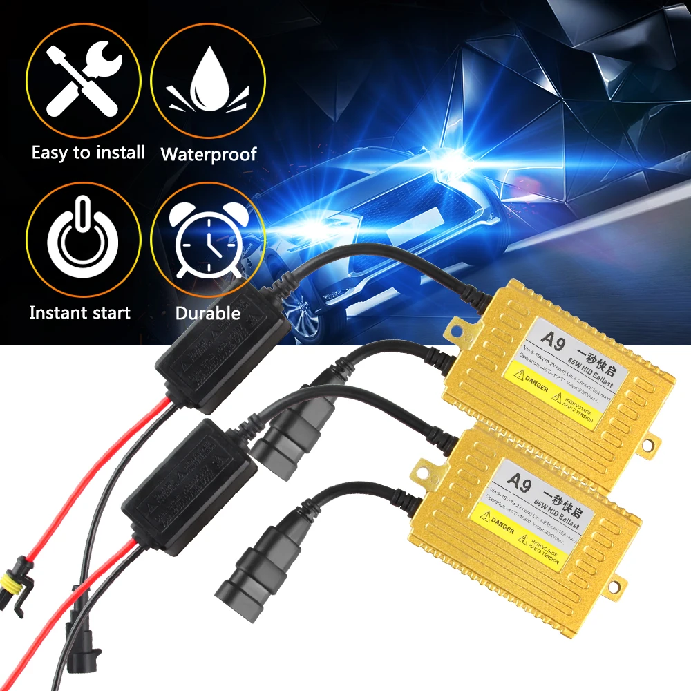 1pcs Direct Current Ballast 65W HID Xenon Ballast for H1 H3 H7 Headlight H8 H11 9005 9006 Xenon Lights Digital Slim Hid Ballast