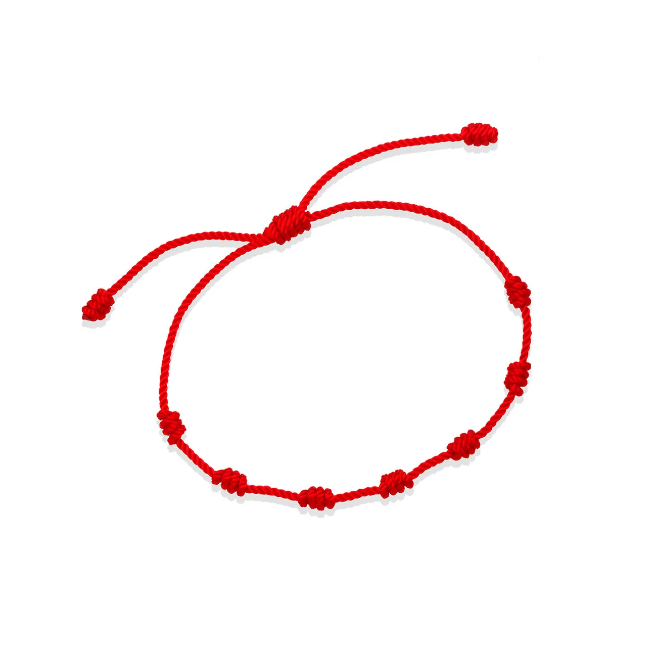 Boho  12pcs  7 Lucky Knot Red String Wholesale Bracelet Women Kid Pretty Nice Cute Handcrafted Cord Adjustable Summer Jewelry