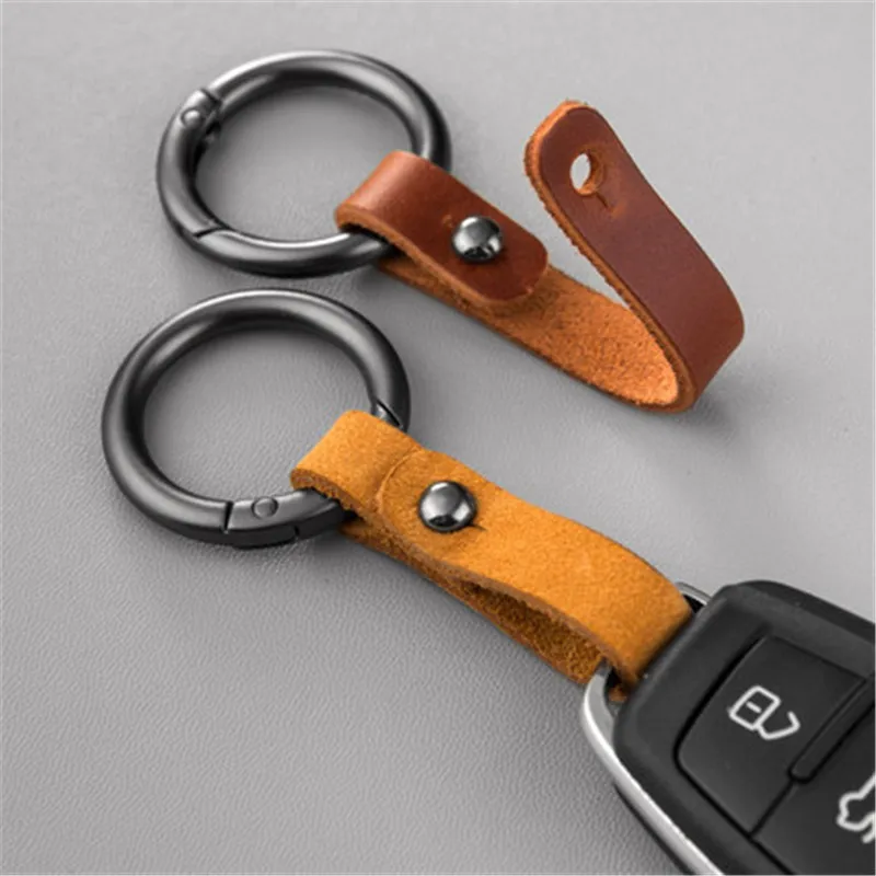 Genuine Leather Lanyard for Keys Pendant Keychain Accessories Lanyard Keychain Detachable Hang Rope Key Ring Chain Lanyard Strap