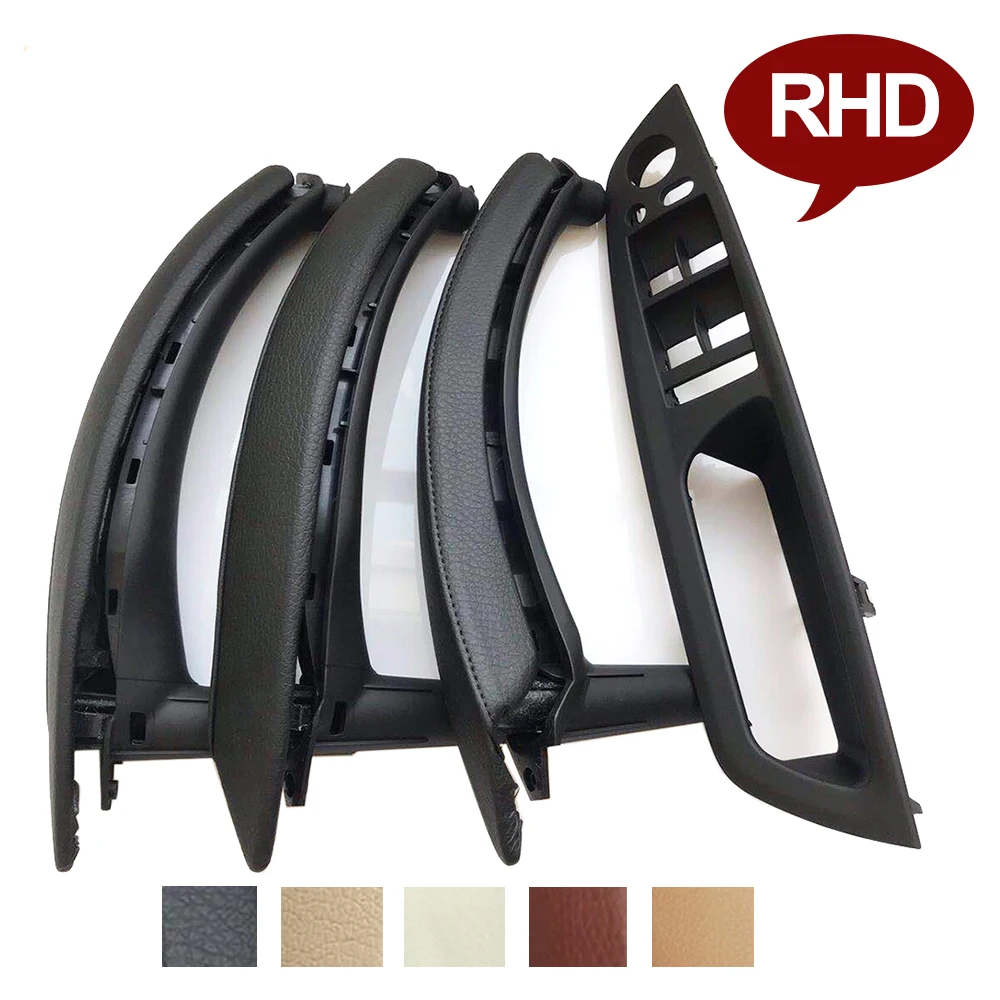 RHD Right Hand Driver Interior Door Armrest Leather Pull Handle Full Set For BMW X5 X6 E70 E71 E72 2007-2014