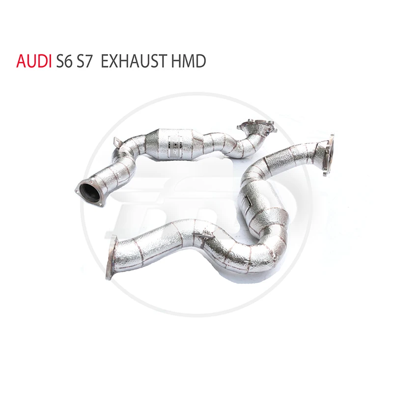 

HMD Exhaust Manifold Downpipe for Audi S6 S7 Car Accessories With Catalytic Header Without Cat