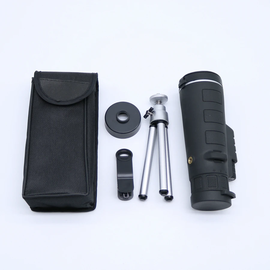 40X60 Zoom Optical Lens Monocular Telescope + Clip + Tripod For Mobile Phone