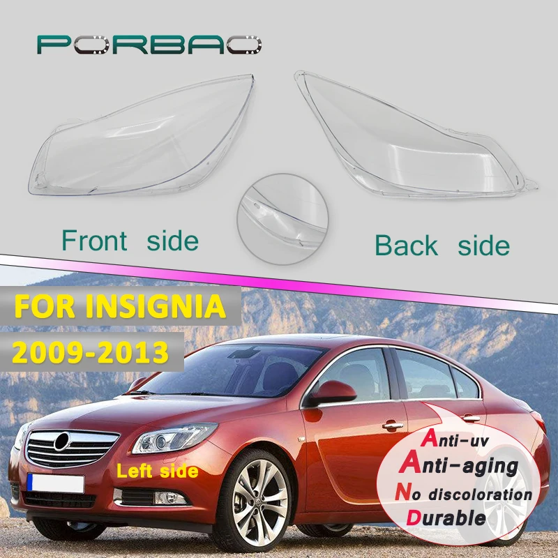 Headlight Lens Cover for Opel Insignia 2009-2020 for Buick Regal 4Doors Headlamp Clear Shell Replacement Transparent Parts DIY