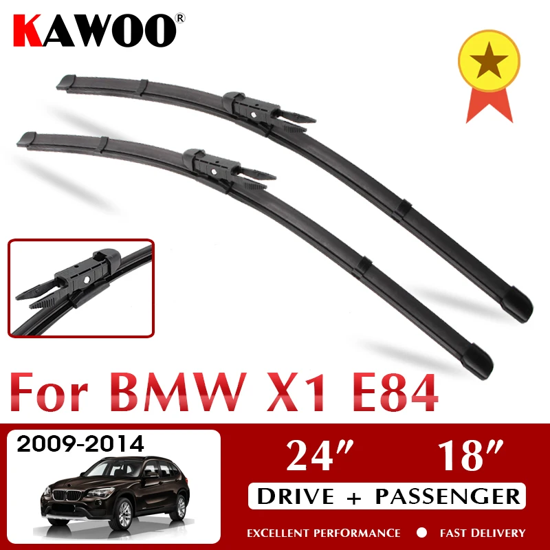 

KAWOO Car Wiper Blade For BMW X1 E84 October 2009 - Nov. 2014 Windshield Windscreen Window 24"+18" LHD RHD Auto Accessories