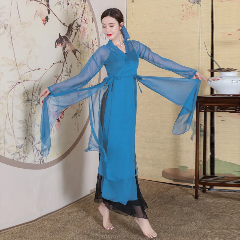 Vrouwen Oosterse Dans Jurk Chinese Volksdans Oude Chinese Kleding Dames Hanfu Gewaad Nationale Traditionele Podium Kostuums