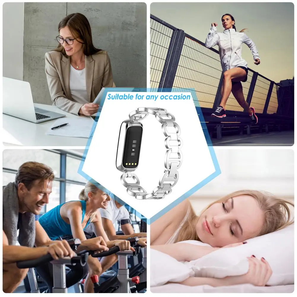 สายรัดข้อมือสำหรับ Fitbit Luxe 2สายรัดข้อมือสำหรับ Fitbit Inspire HR อะไหล่สายนาฬิกาปรับได้