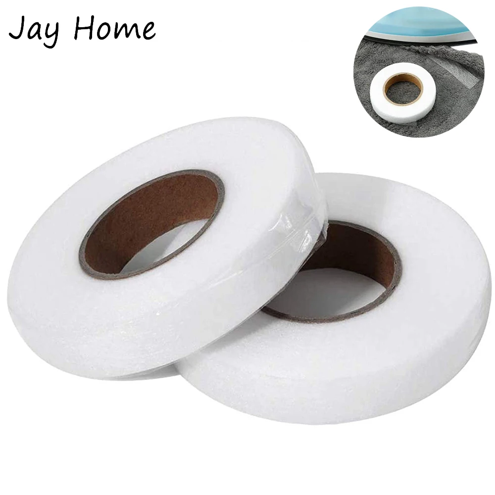 100M Iron-on Hemming Tape Fabric Fusing Tape Double Sided Fusible Bonding Web Adhesive Tape for Clothes Jeans Pants Sewing Tools