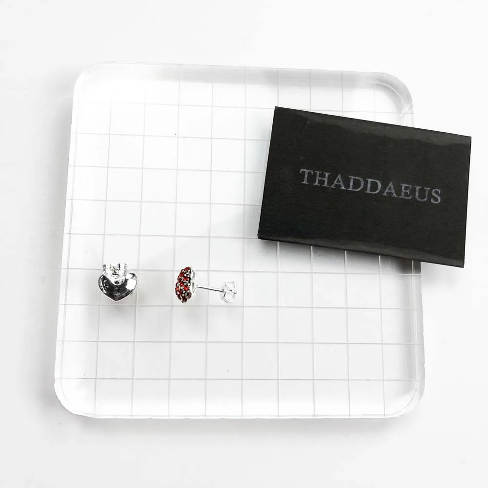 Ohrstecker, rosa Herz, europäischer Stil, glamouröser, modischer romantischer Schmuck für Frauen, Geschenk aus 925er Sterlingsilber, Super Deal – Detail 4