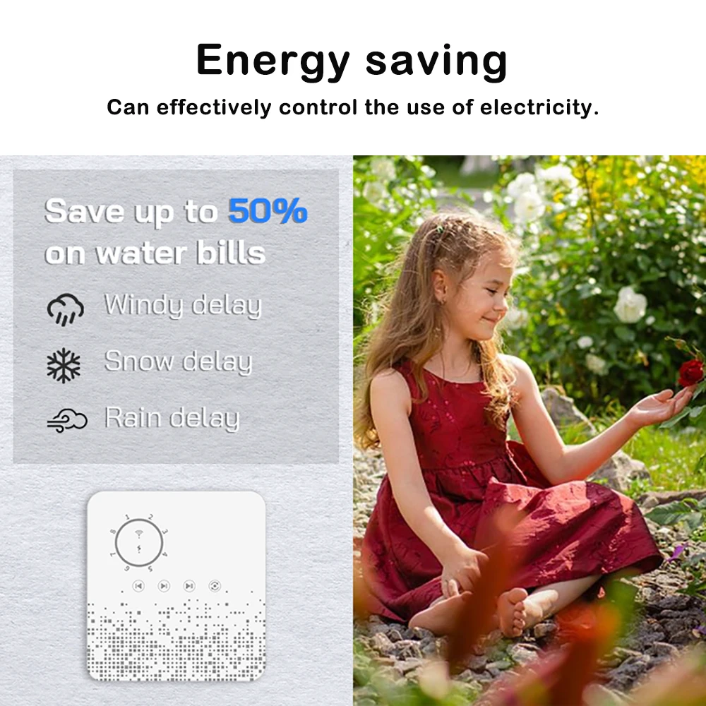 Intellithings Tuya WiFi Smart 8 Zone Garden Irrigation Sprinkler Controller Alexa Google Home Voice Control Water Valve Timer