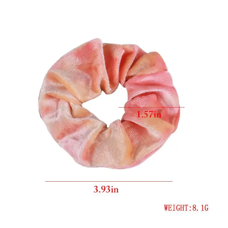 12Pcs Fashion Velvet Hair Ropes Hair Scrunchie Creative Tie-Dye Velvet Hair Tie Ponytail Holder Hair Accessories Random Color