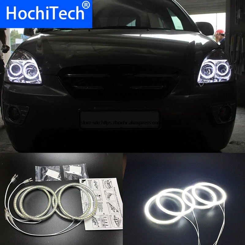 

HochiTech for Kia Carens Rondo 2006-11 Ultra bright SMD white LED angel eyes 2600LM 12V halo ring kit daytime running light DRL