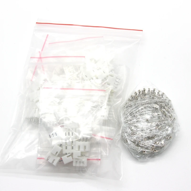 230PCS XH2.54 2P3P4P5P 2.54mm Pitch Terminal socket+Housing+ straight Pin Header JST Connector Wire Connectors Adaptor TJC3