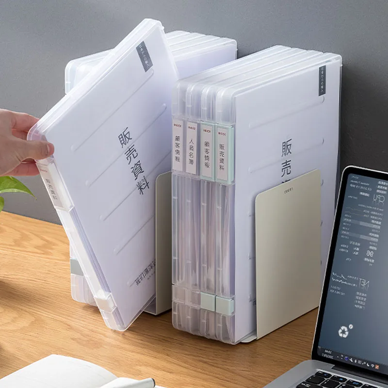 A4 Transparent File Folder Large Capacity Paper Data Book File Organizer Portfolio Office Stationery Storage Home Oragnise
